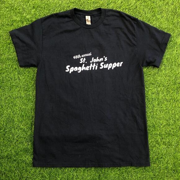 Gildan Other - Men's Navy St. Johns Spaghetti Supper Graphic Tee
